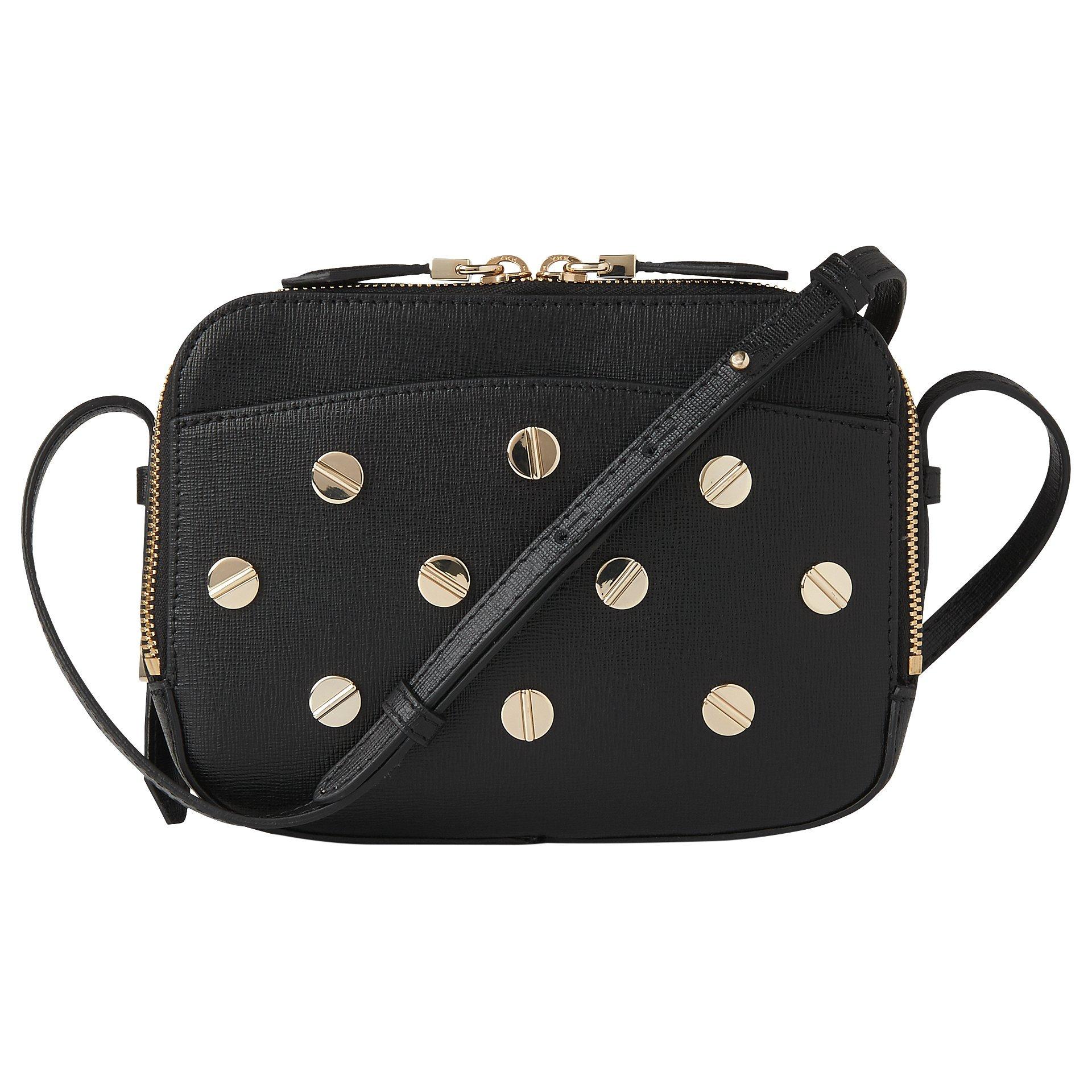 L.K. Bennett Mariel Studded Leather Shoulder Bag, Black