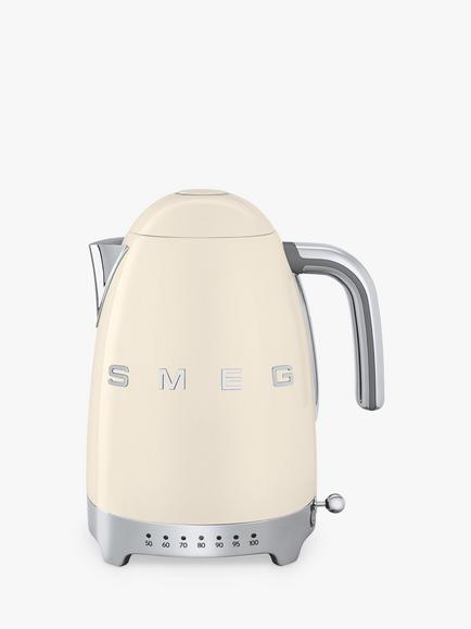 Smeg KLF04 Temperature Controlled Kettle, 1.7L, Cream