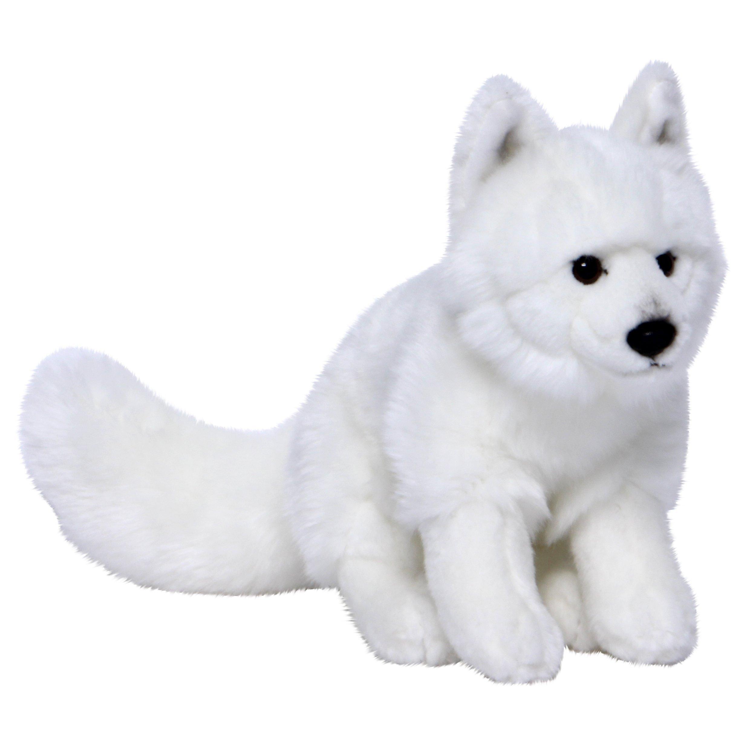 Living Nature Arctic Fox Plush Soft Toy, White