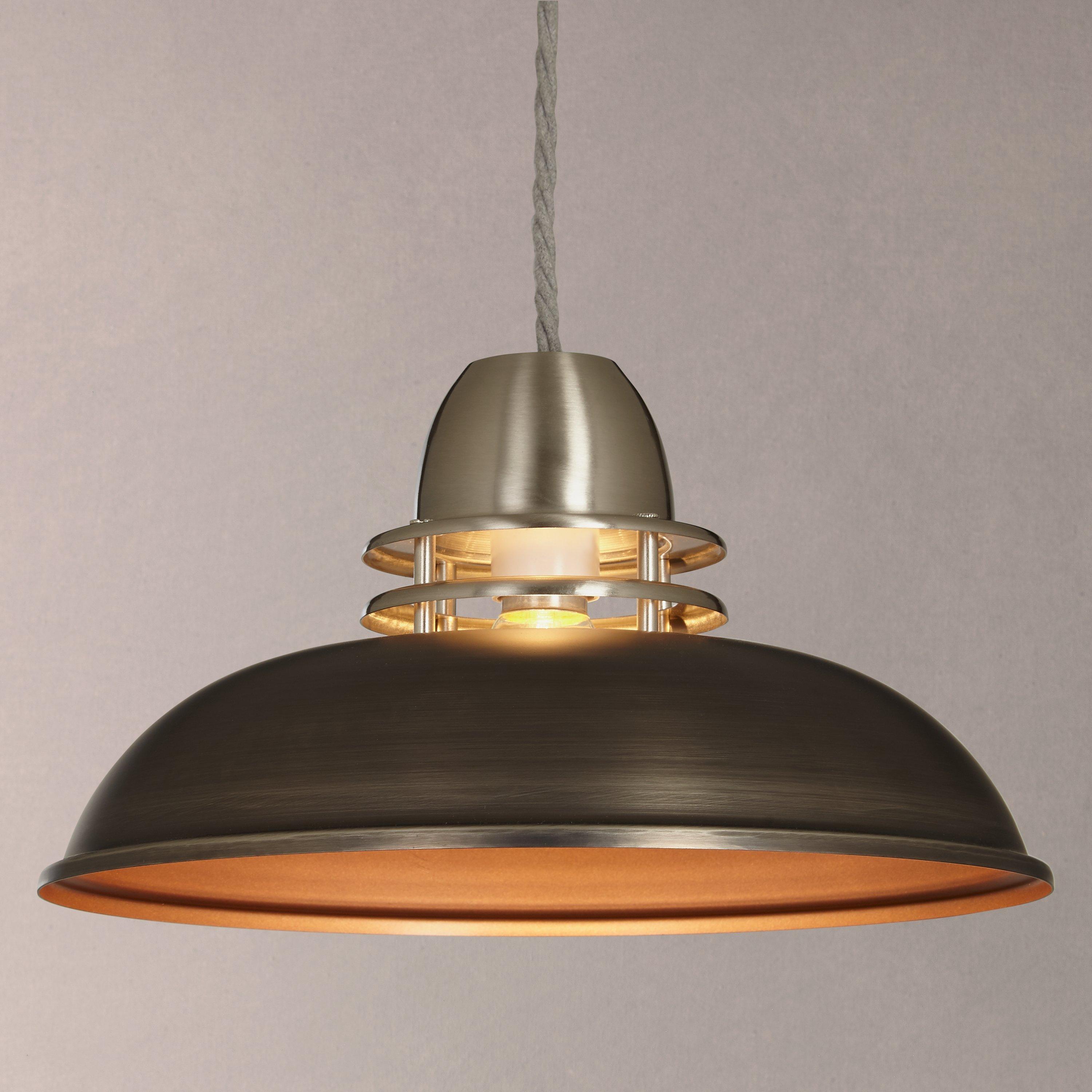 John Lewis Carmine Easy to Fit Ceiling Shade Pewter Copper