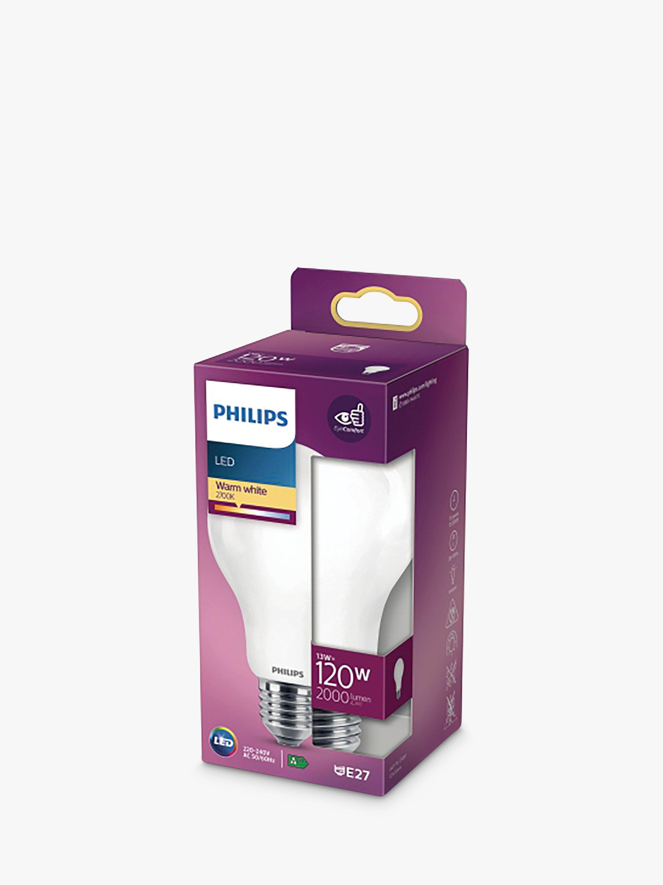 Philips 13W ES Warm White LED Frosted Bulb, Non Dimmable