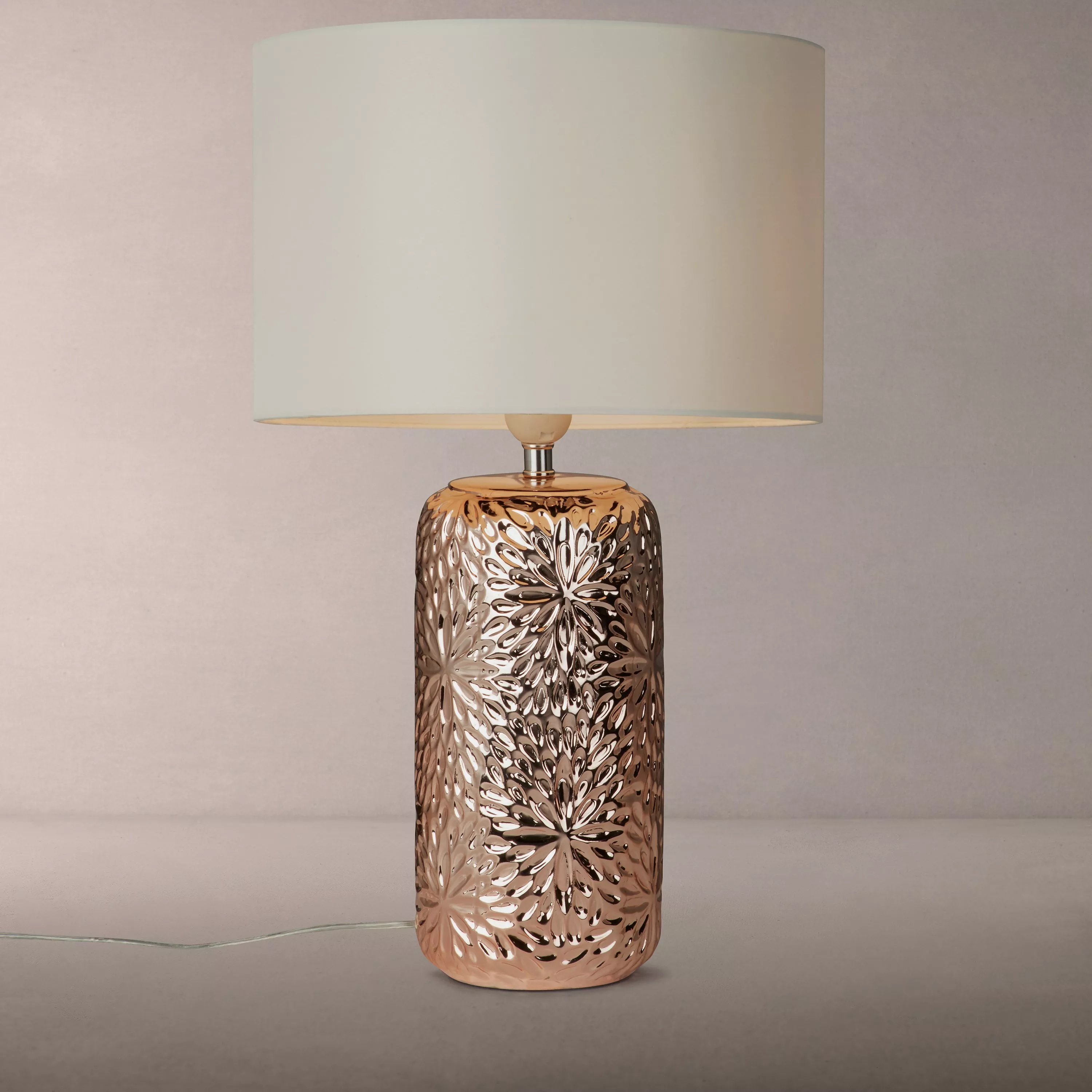 Rose fashion gold and white lamp