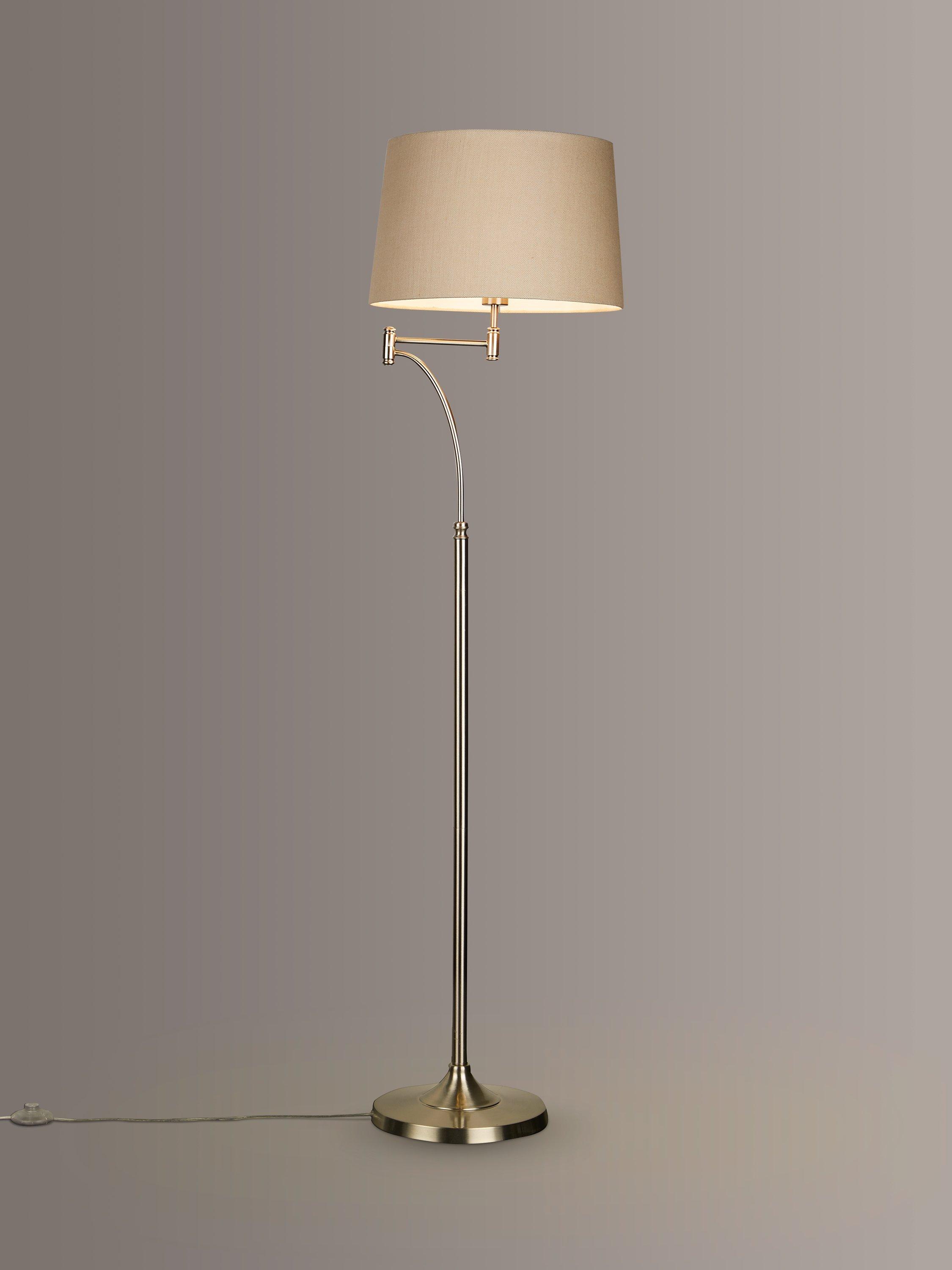 John Lewis Evelyn Swing Arm Floor Lamp, Nickel