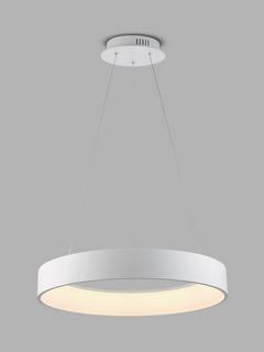 John Lewis Leif LED Ribbed Hoop Ceiling Light, White