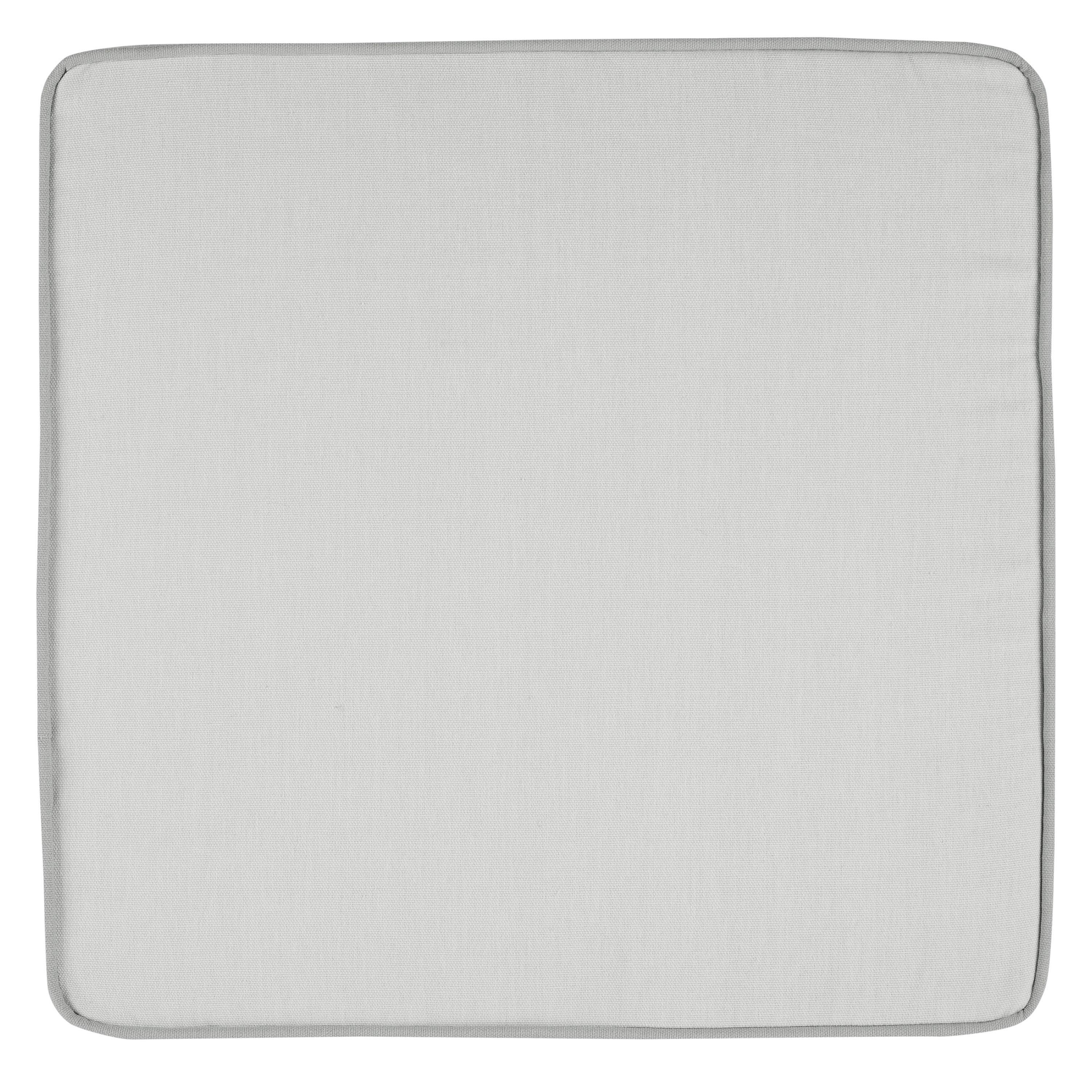 John Lewis & Partners Mix 'N' Match Plain Outdoor Seat Pad Cushion, Set of 2, Grey