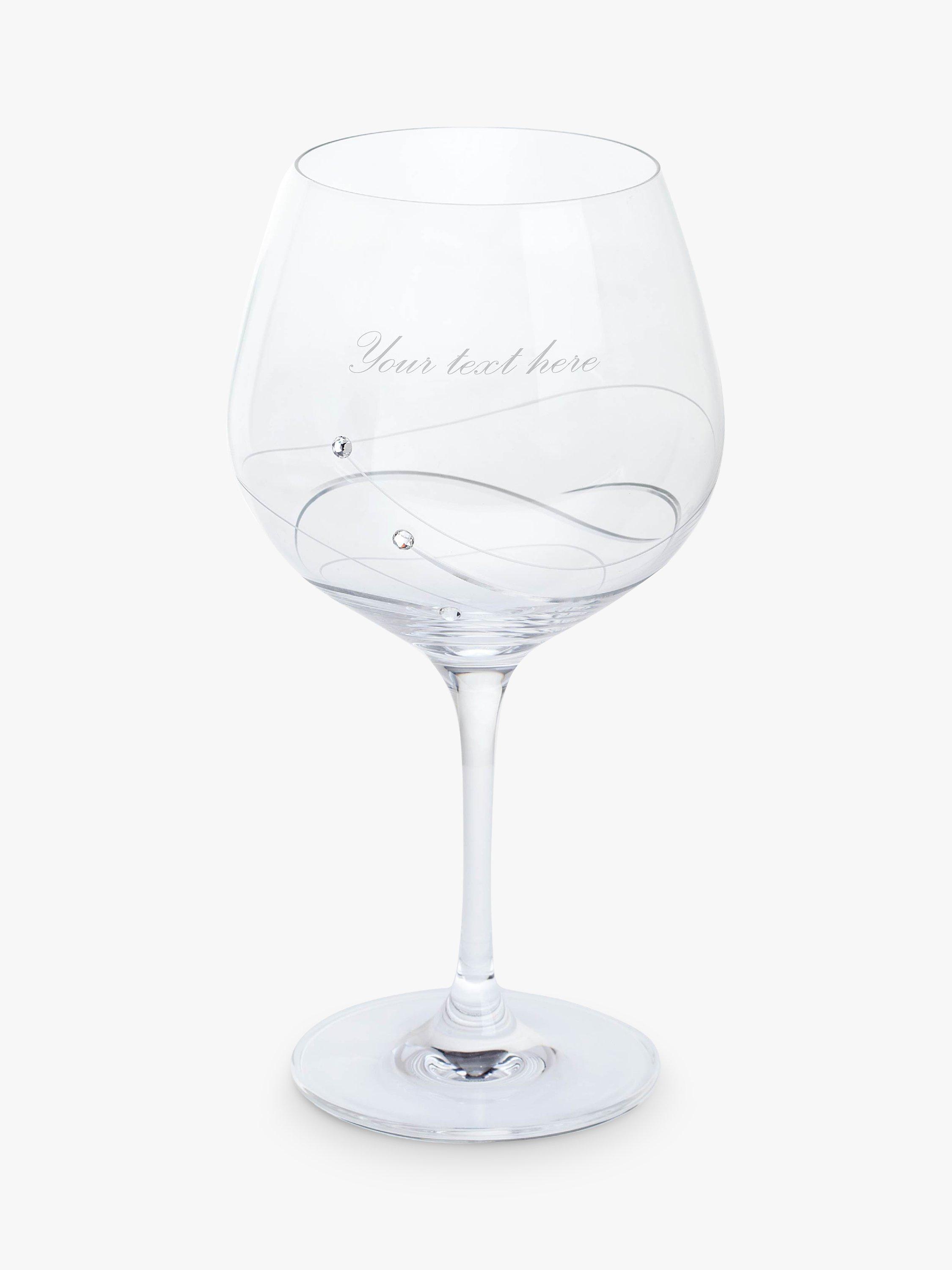Dartington Crystal Personalised Glitz Gin and Tonic Copa (Single) Glass, 610ml, Palace Script Font