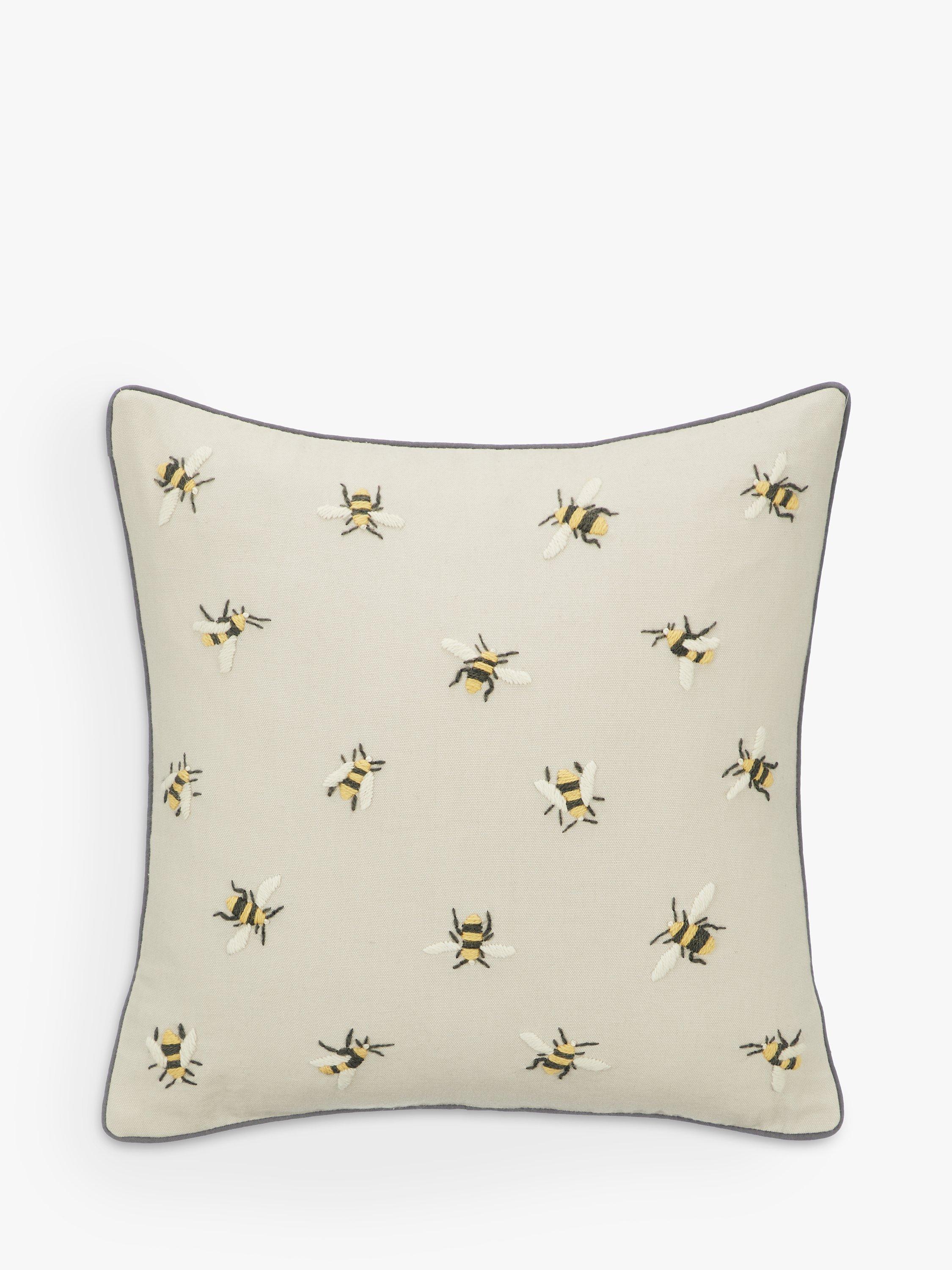 John Lewis Partners Bee Cushion Grey