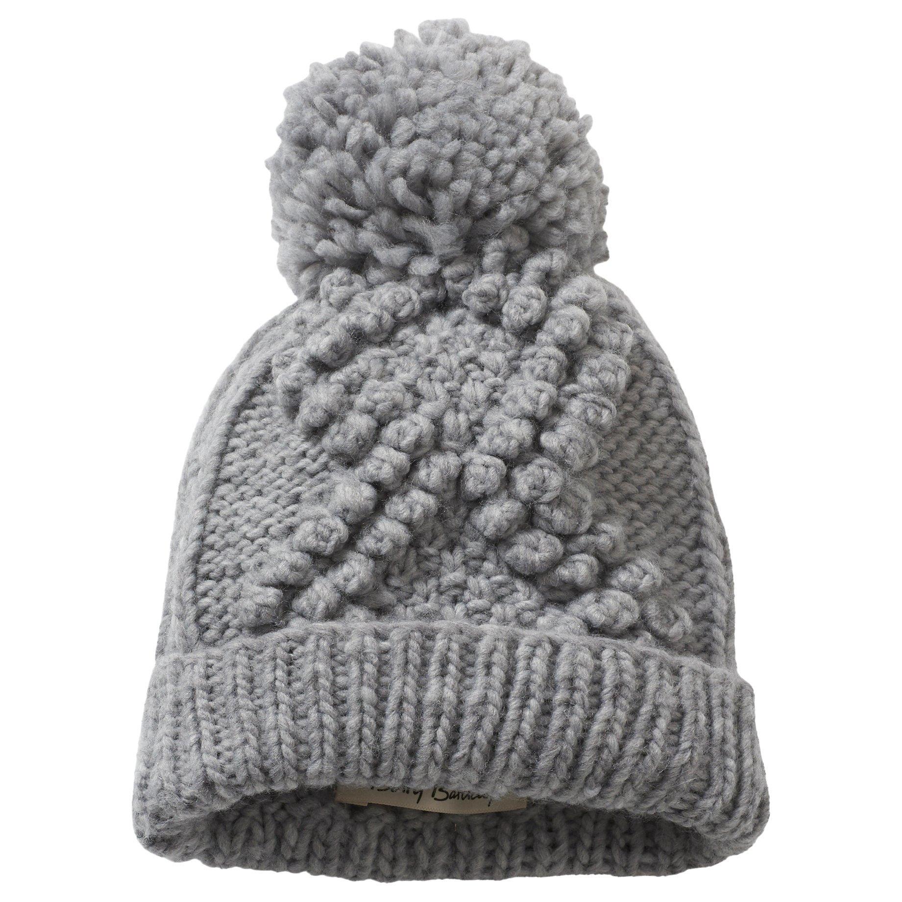 Betty Barclay Knit Bobble Hat, One Size, Grey Melange