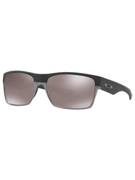Oakley OO9189 Two Face Prizm Daily Polarised Square Sunglasses, Black Grey/Mirror Grey