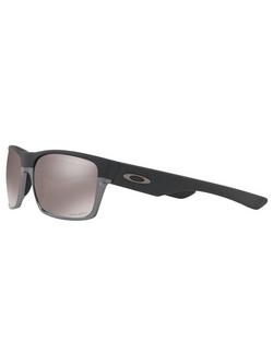 Oakley OO9189 Two Face Prizm Daily Polarised Square Sunglasses - view 2, Black Grey/Mirror Grey