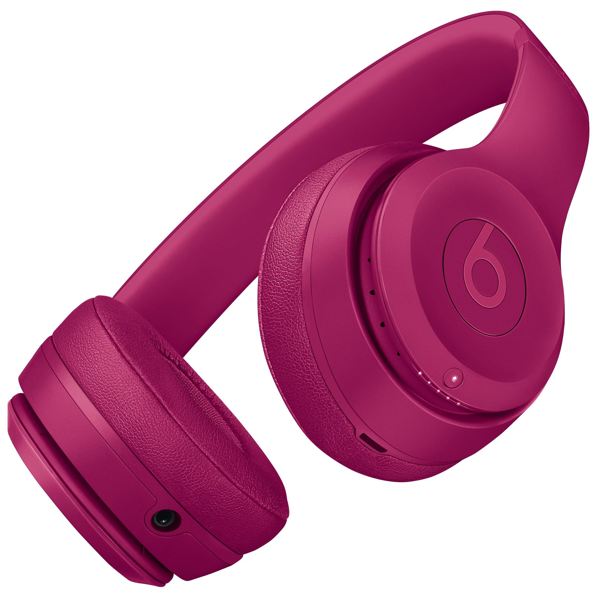 Beats Solo Wireless Bluetooth On Ear Headphones with Mic Remote Neighbourhood Collection Brick Red