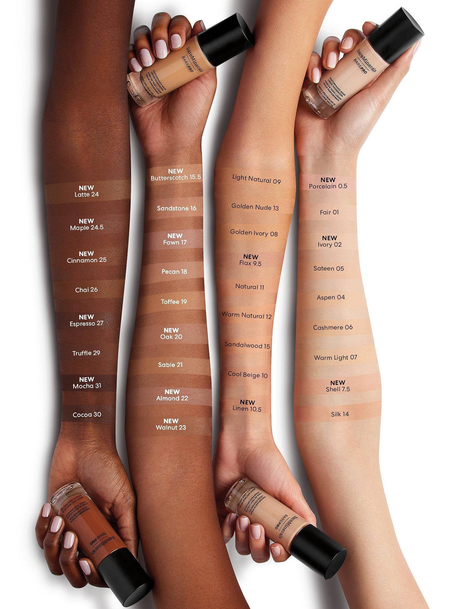 Product image 4 of 5, which shows bareMinerals BAREPRO™ Performance Wear Liquid Foundation SPF 20, 13 Golden Nude