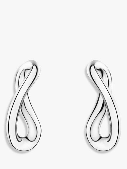 Georg Jensen Infinity Drop Earrings, Silver, Silver