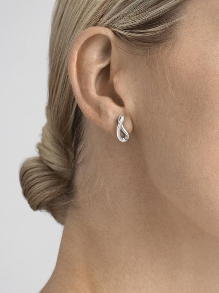 Georg Jensen Infinity Drop Earrings, Silver - view 2, Silver