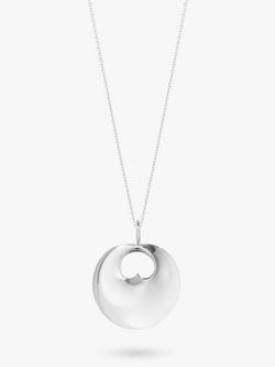 Georg Jensen Hidden Heart Pendant Necklace, Silver, Silver
