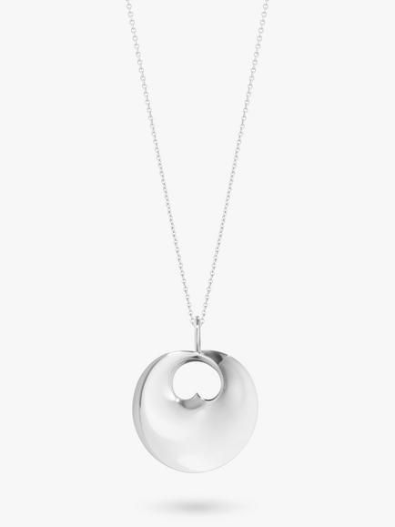 Georg Jensen Hidden Heart Pendant Necklace, Silver, Silver