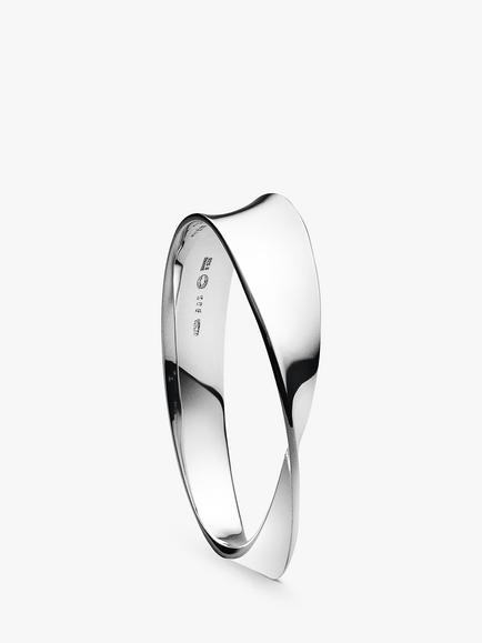 Georg Jensen Möbius Bangle, M/L, Silver, Silver