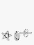 Nina B Silver Sterling Star Stud Earrings, Silver