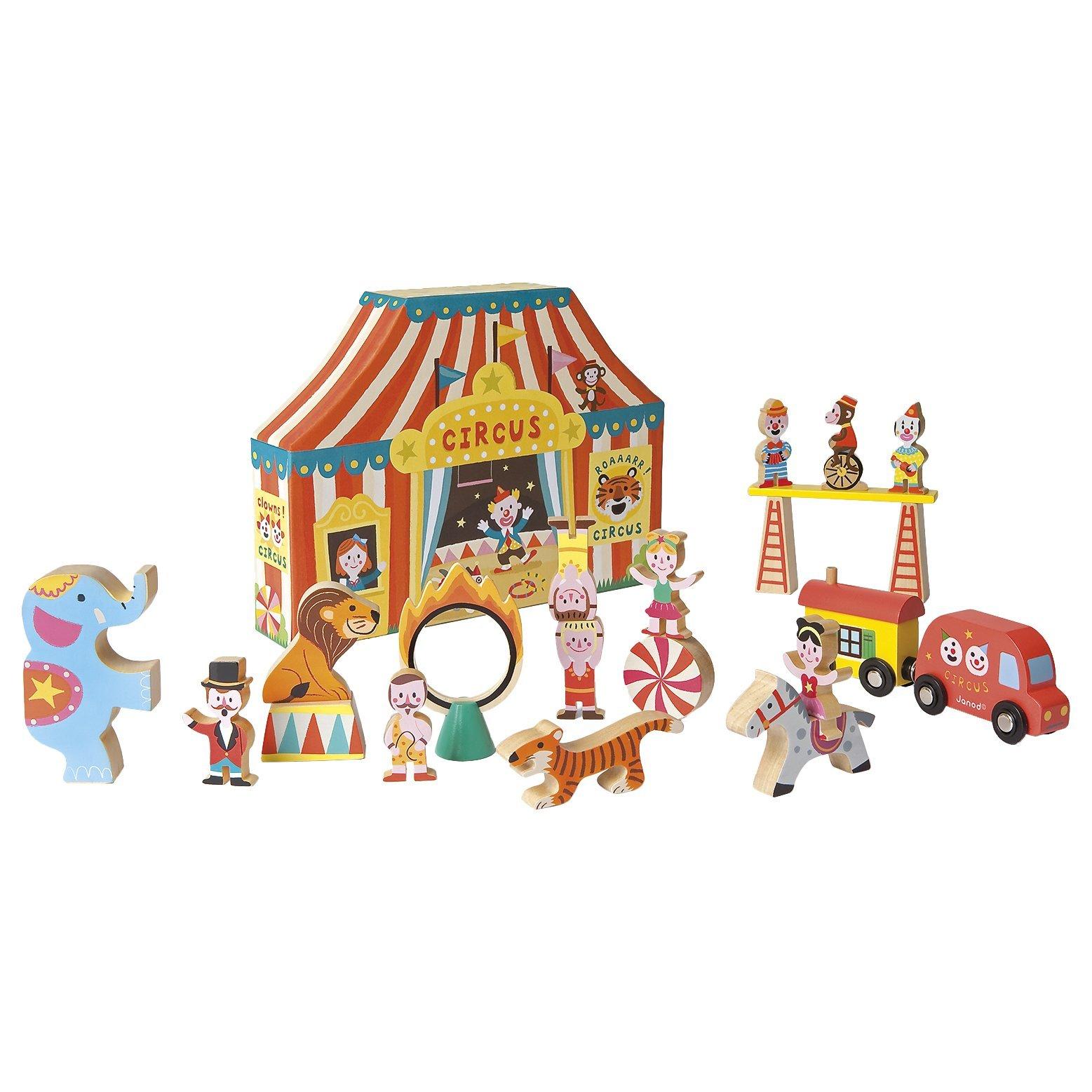 Janod Story Box Circus Wooden Playset