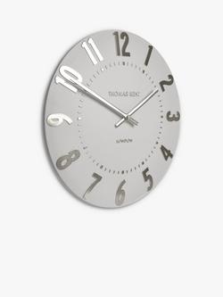 Thomas Kent Mulberry Wall Clock, 30cm, Silver Cloud - view 2, Silver Cloud