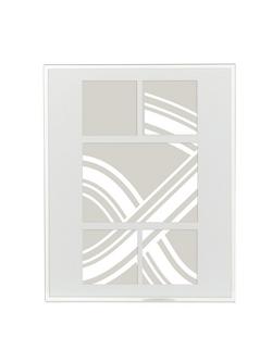 John Lewis Daya Mini Multi-aperture Photo Frame, 5 Photo, Silver, Silver