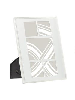 John Lewis Daya Mini Multi-aperture Photo Frame, 5 Photo, Silver - view 2, Silver