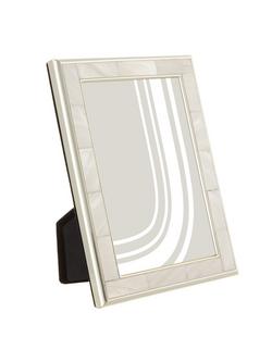 John Lewis Mother Of Pearl Photo Frame, Silver - view 2, Silver