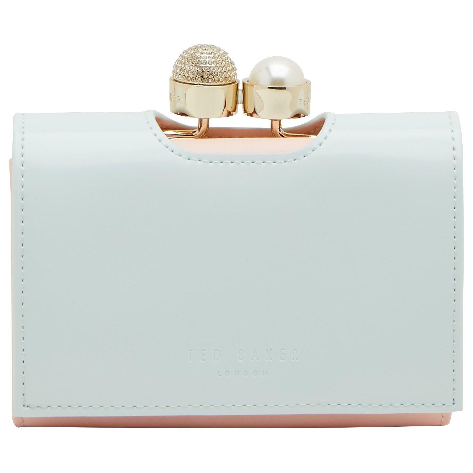 Ted Baker Emmey Leather Small Pearl Bobble Purse, Mint/Rose