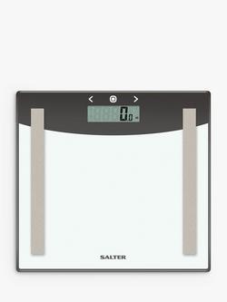 Salter Body Analyser Bathroom Scale, Glass, Clear