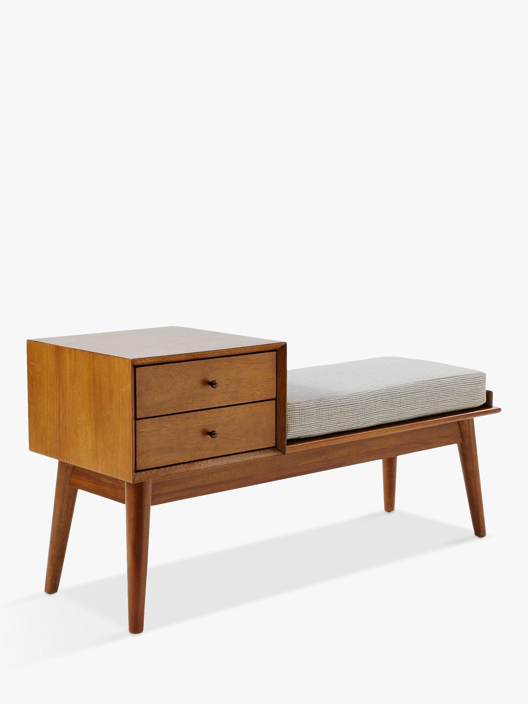 west elm Mid Century Storage Bench FSC Certified Eucalyptus and Acacia Wood Acorn