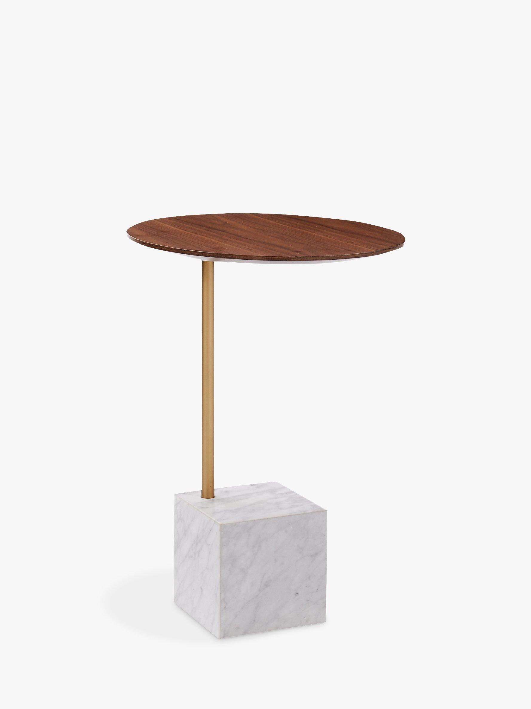 west elm Cube Marble Base Side Table
