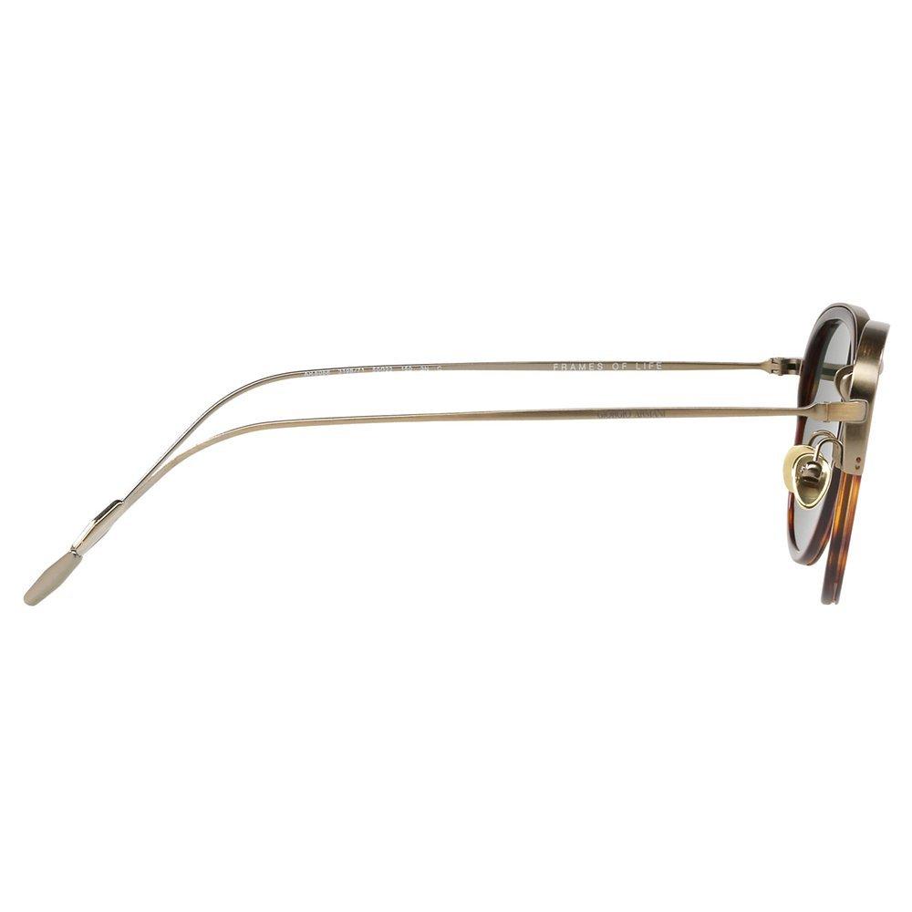 Product image 10 of 11, which shows Giorgio Armani AR6068 Men's Frames of Life Round Sunglasses, Tortoise/Grey