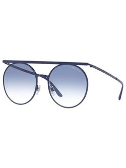 Giorgio Armani AR6069 Round Sunglasses, Navy/Blue Gradient, Navy/Blue Gradient