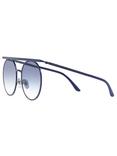 Giorgio Armani AR6069 Round Sunglasses, Navy/Blue Gradient