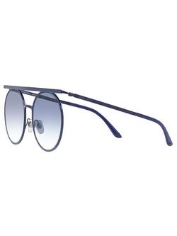 Giorgio Armani AR6069 Round Sunglasses, Navy/Blue Gradient - view 2, Navy/Blue Gradient