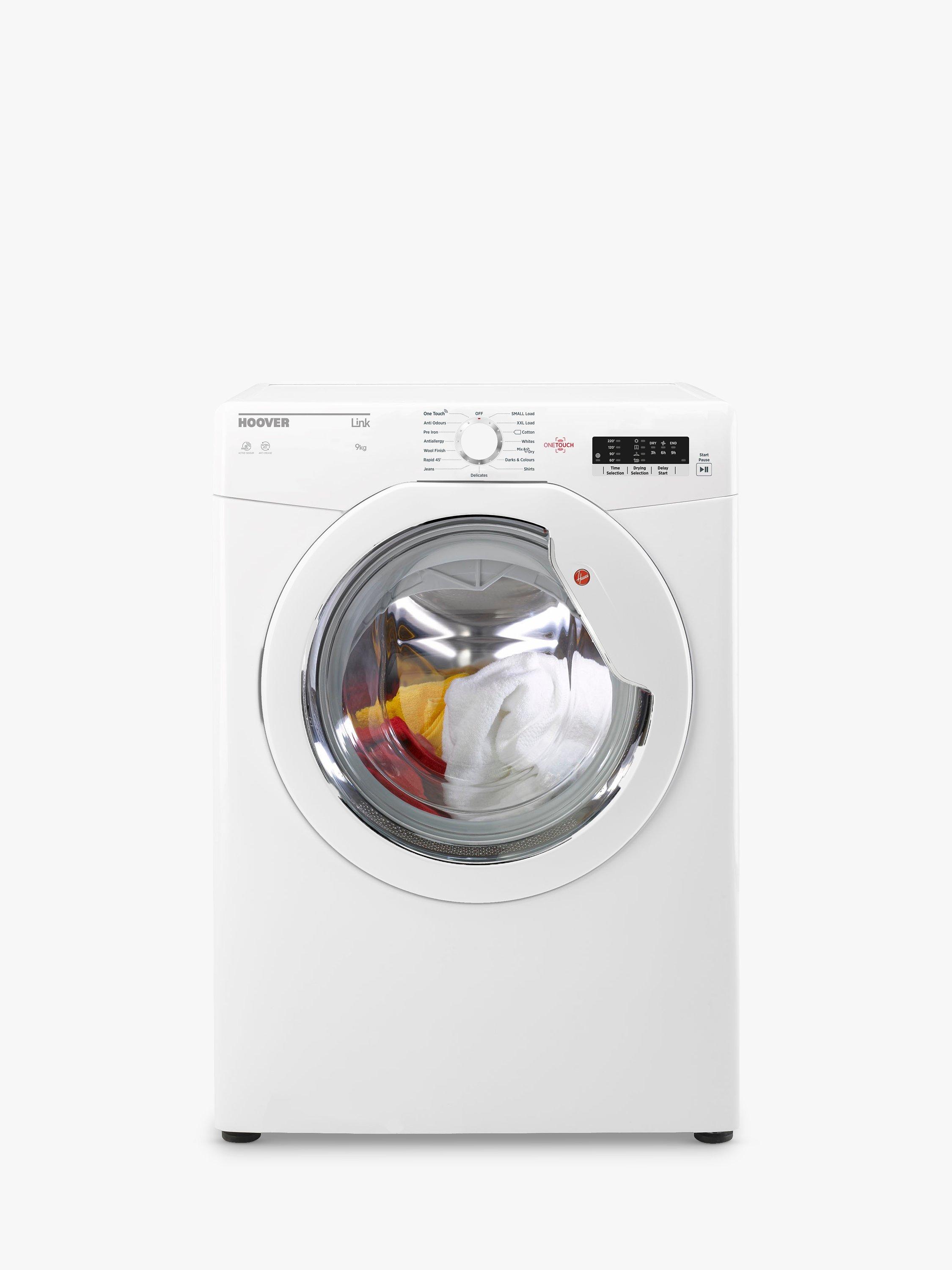 Hoover HLV9LG Freestanding Vented Tumble Dryer, 9kg Load, C Energy Rating, White