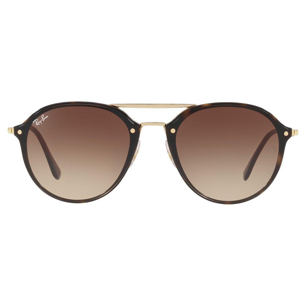 Ray-Ban RB4292 Oval Blaze Sunglasses, Gold/Brown