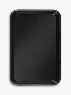John Lewis Professional Non-Stick Air Fryer Mini Baking Trays, Set of 2, Black