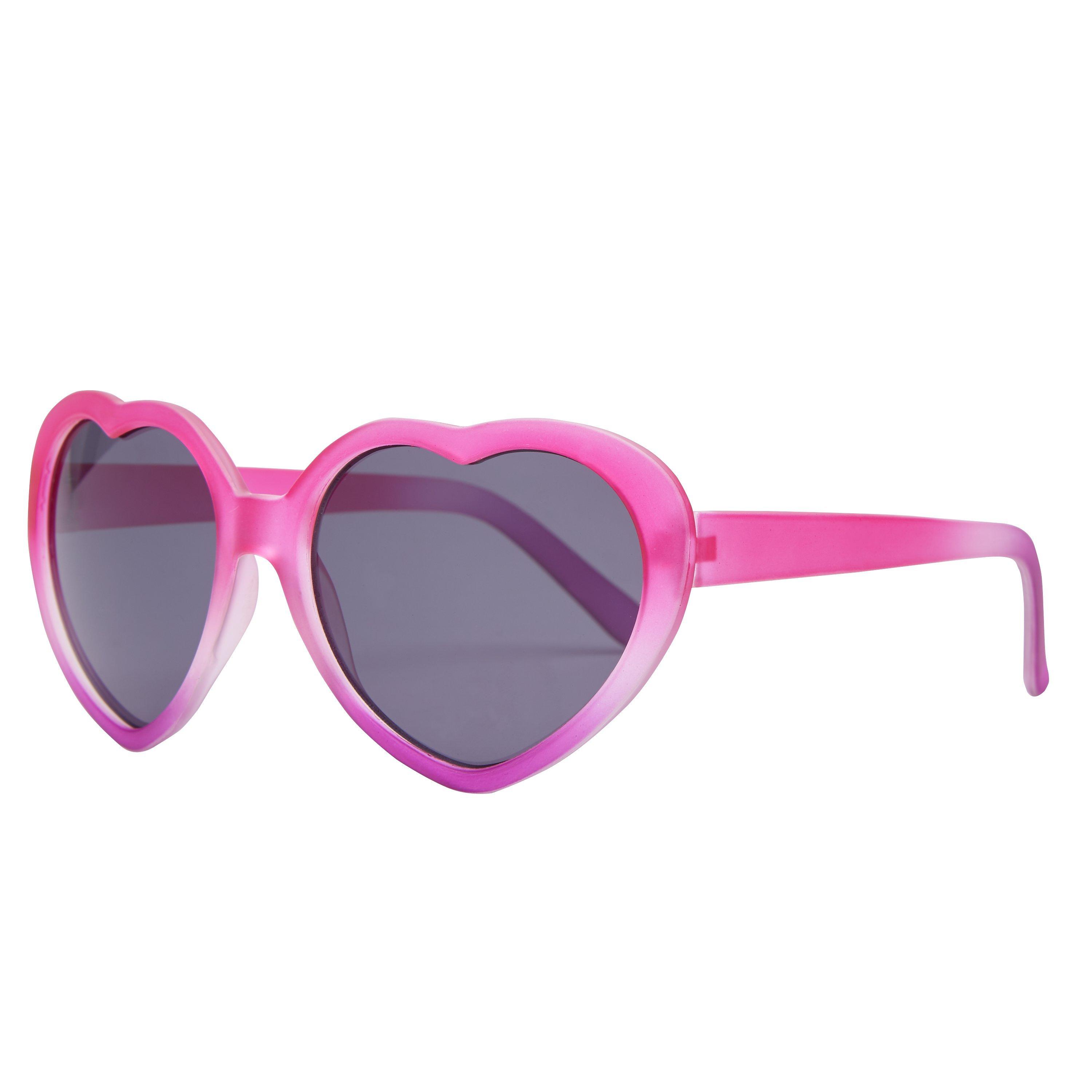 John Lewis & Partners Children's Frosted Heart Shape Sunglasses, Pink