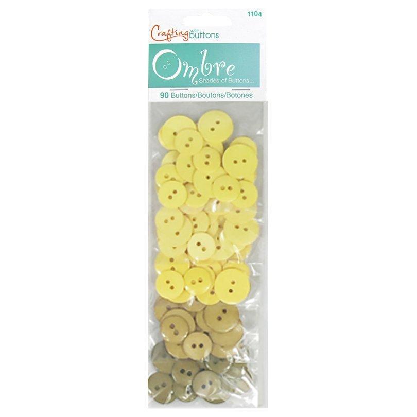 Blumenthal Ombre Craft Buttons, Pack of 90, Yellow