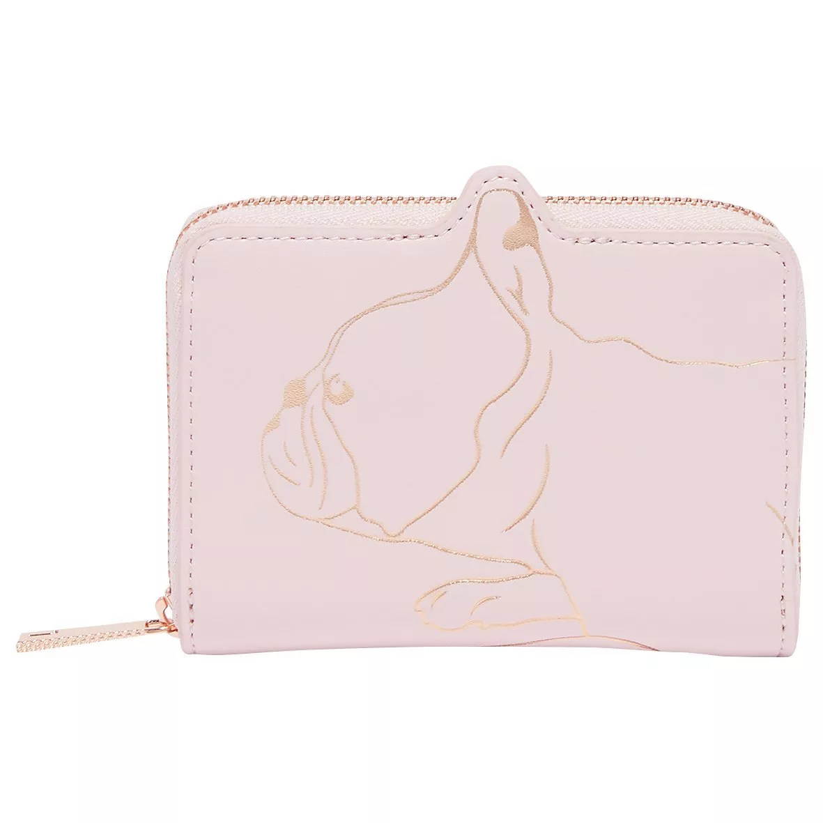 Ted Baker Danyela Leather French Bulldog Zipped Purse Pink