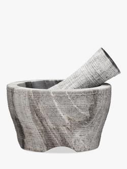 John Lewis Marble Pestle & Mortar, 14cm, Grey, 