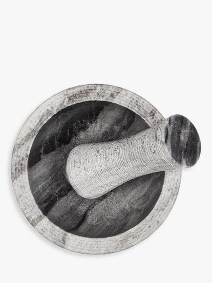John Lewis Marble Pestle & Mortar, 14cm, Grey - view 2, 