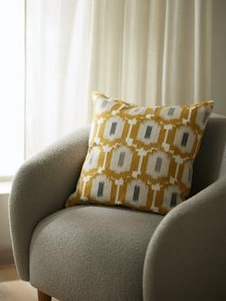 John Lewis Agra Cushion - view 2, Saffron