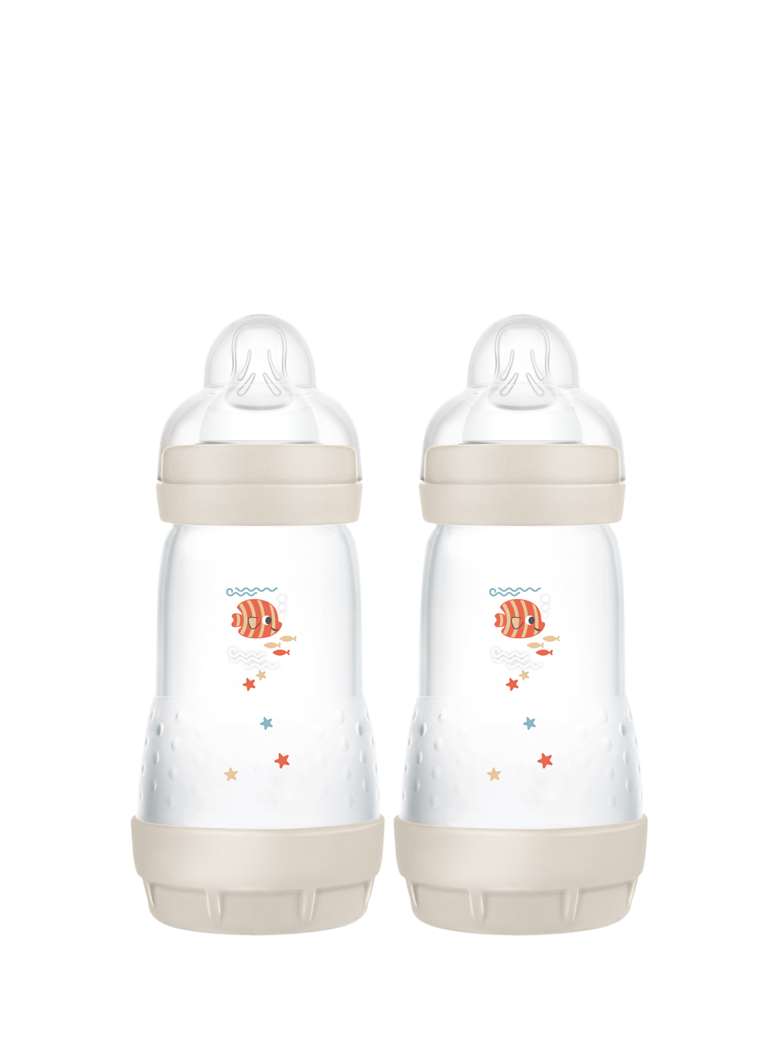 MAM Easy Start Anti Colic Baby Bottle 260ml Pack of 2 Grey