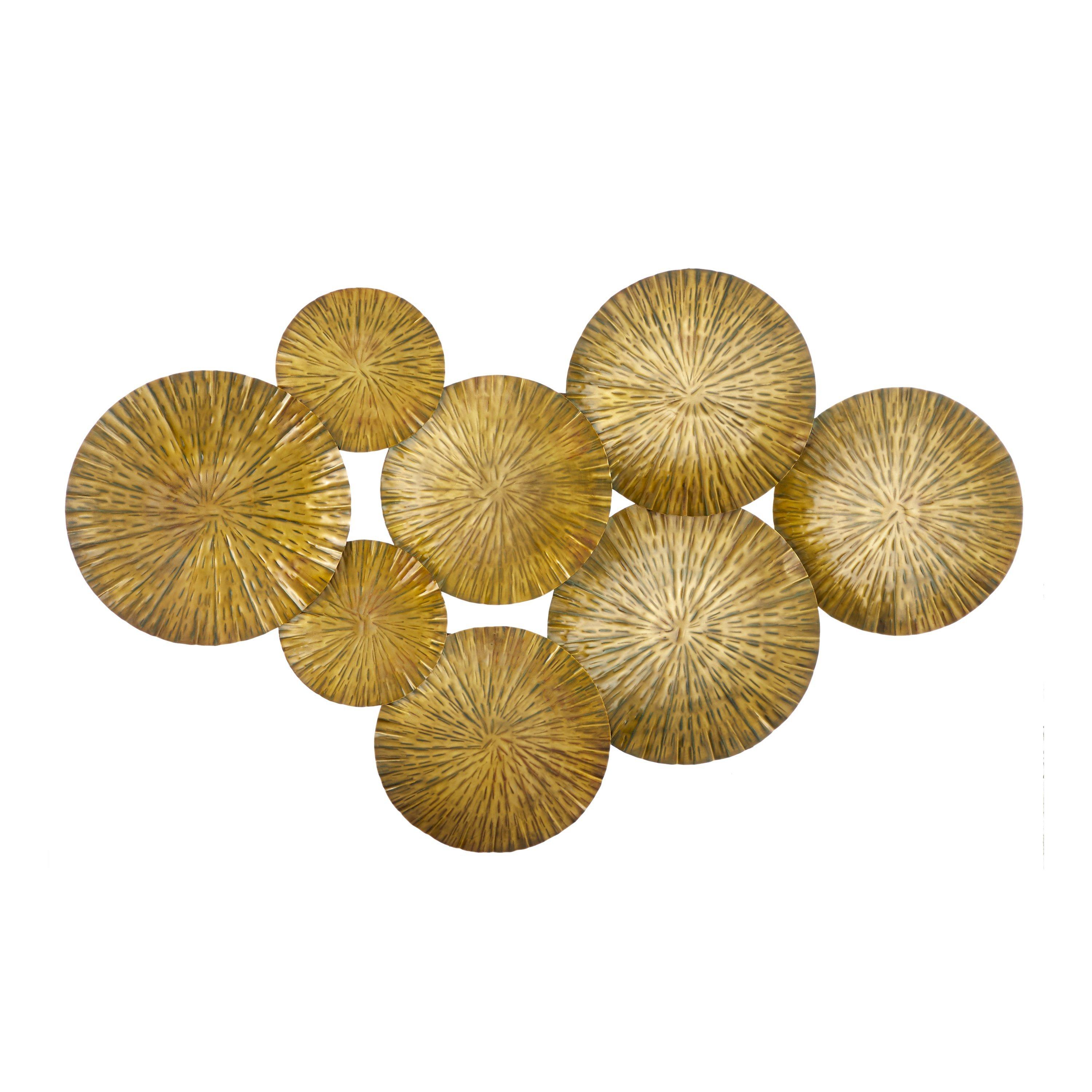 John Lewis & Partners Multi Discs Wall Sculpture, Antique Brass