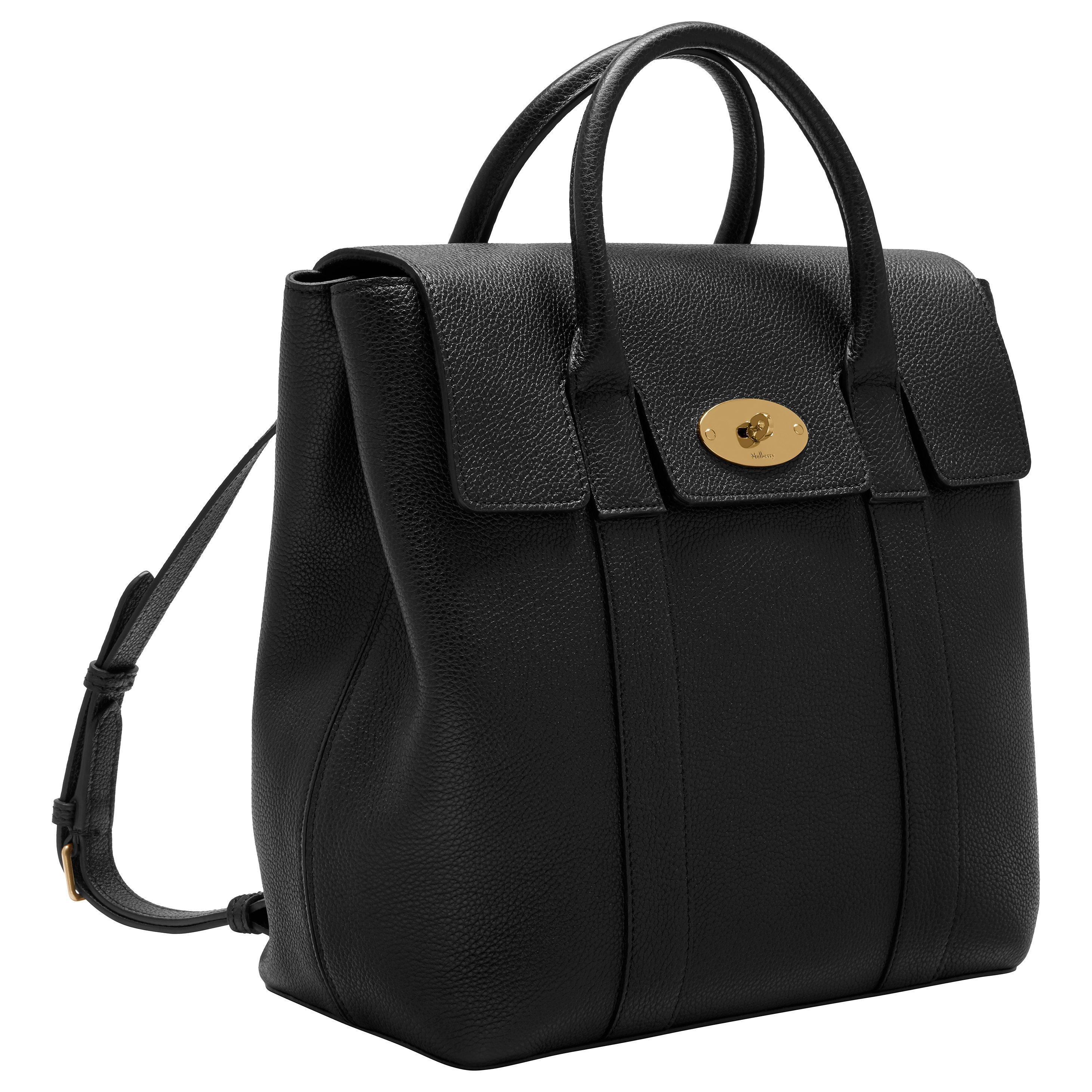 Mulberry Bayswater Small Classic Grain Leather Backpack Black