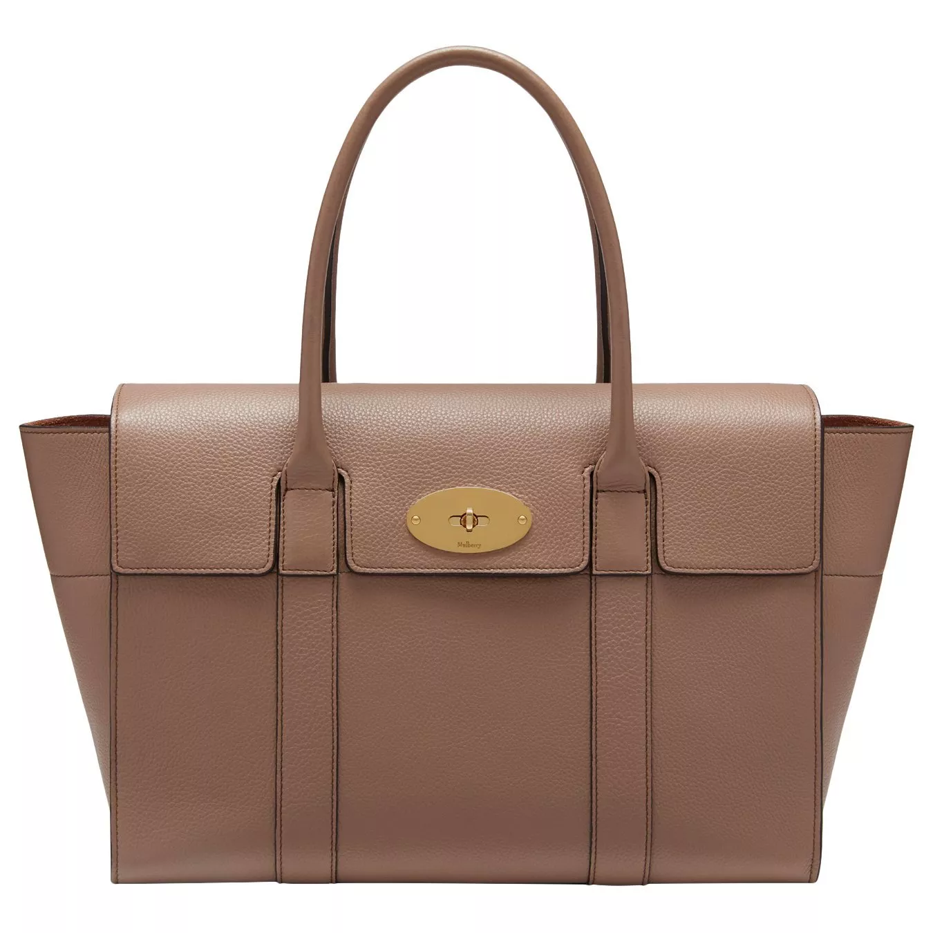 Mulberry Bayswater New Classic Natural Grain Leather Bag Dark Blush