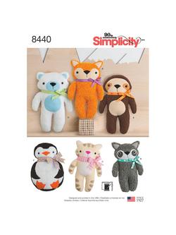 Simplicity Stuffed Animals Sewing Pattern, 8440, 