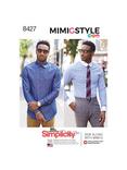 Simplicity Mens' Fitted Shirt Sewing Pattern, 8427
